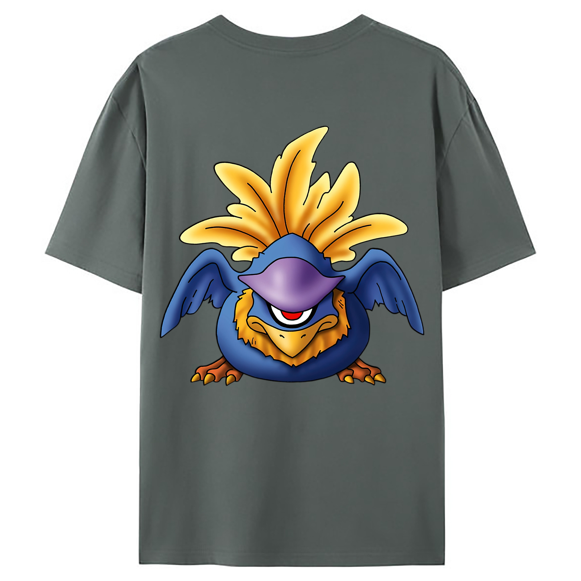 （画像用） ドラゴンクエスト Doragon Kuesuto Dragon Quest 綿100％ メンズ半袖Tシャツ（バックプリント） 通気性